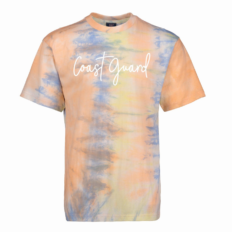 Coast Guard Womens Sunrise Tie-Dye Short Sleeve T-Shirt