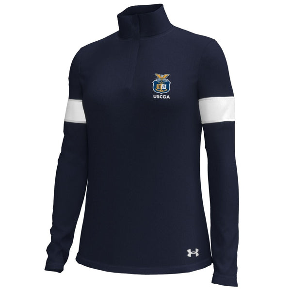 Coast Guard Academy Under Armour Womens SP24 Gameday Challenger 1/4 Zip Sweatshirt