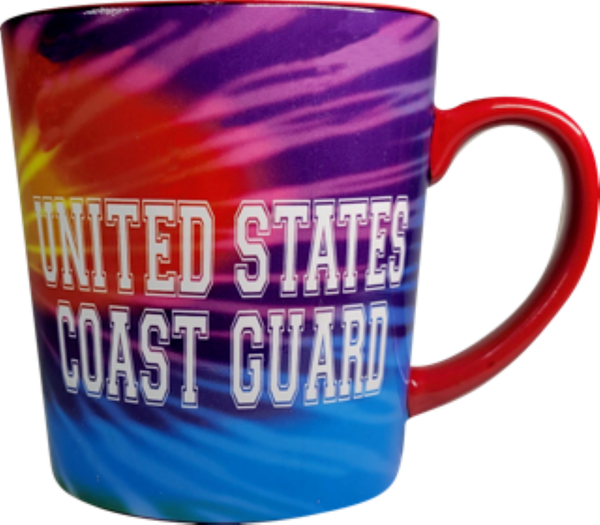 Coast Guard Rainbow Tie-Dye Mug