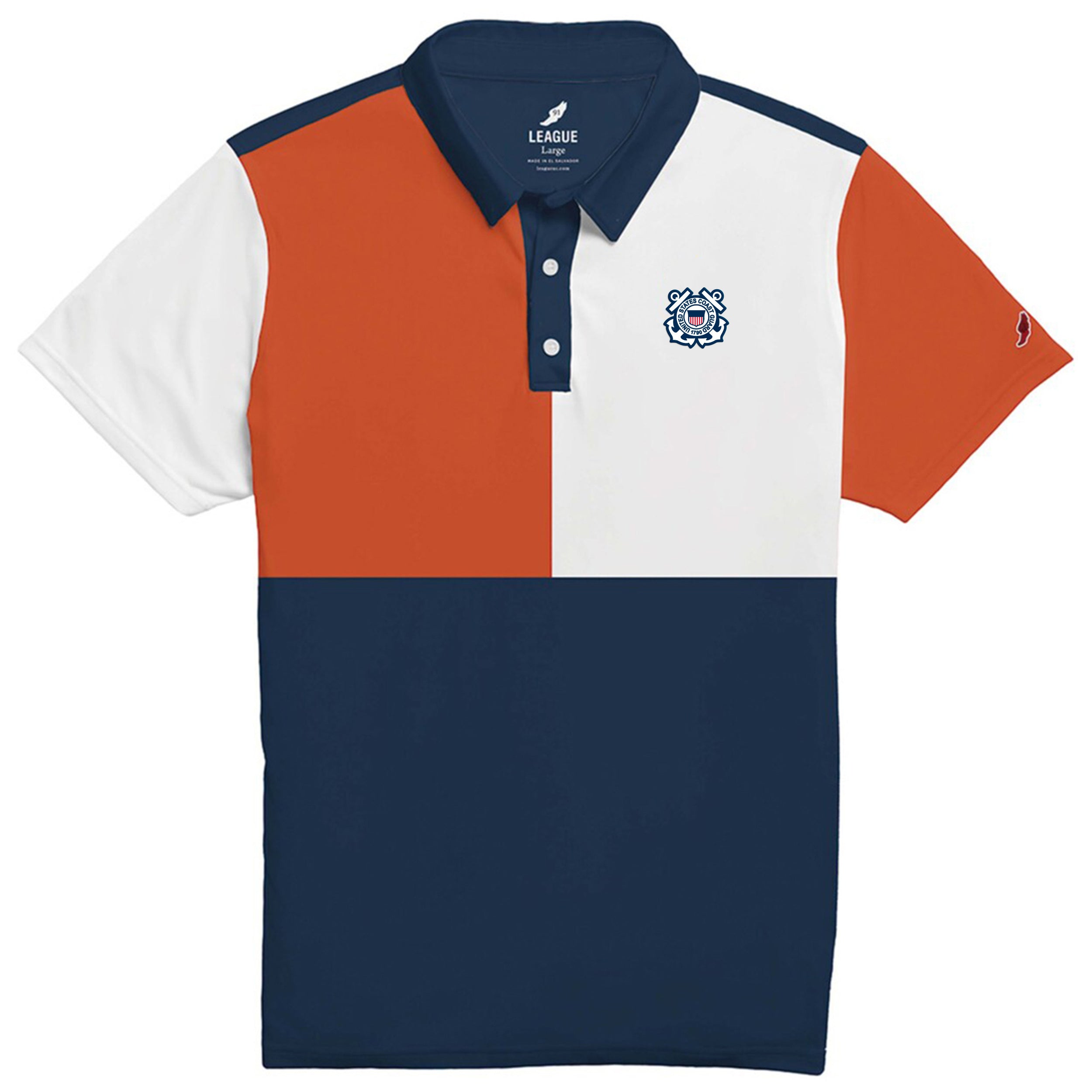 Coast Guard Mens Saturdays Contract Placket Polo Shirt