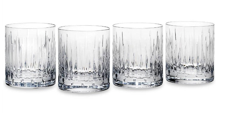 Lenox Reed and Barton Soho Crystal Double Old Fashioned Glasses, Set of 4