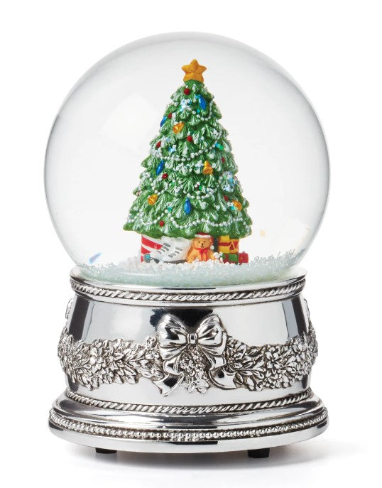 Lenox Reed and Barton Christmas Tree Musical Snow Globe