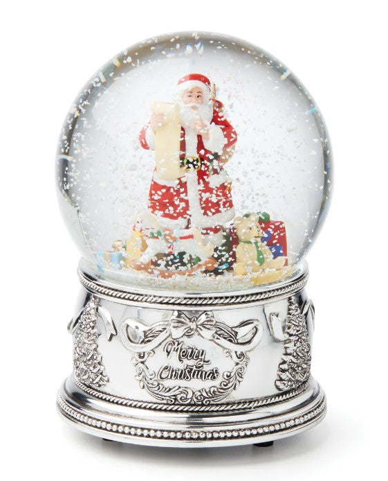 Lenox Reed and Barton Winter Traditions Santa Musical Snow Globe