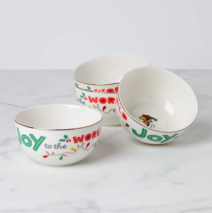 Lenox Snoopy Christmas All-Purpose Bowls, Set of 4