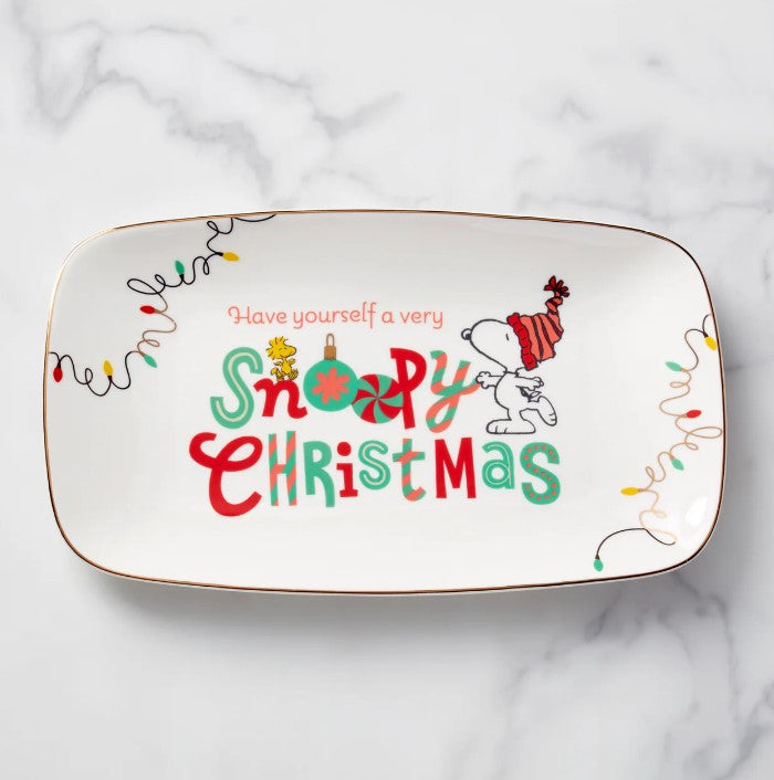 Lenox Snoopy Christmas Hors d'Oeuvres Tray