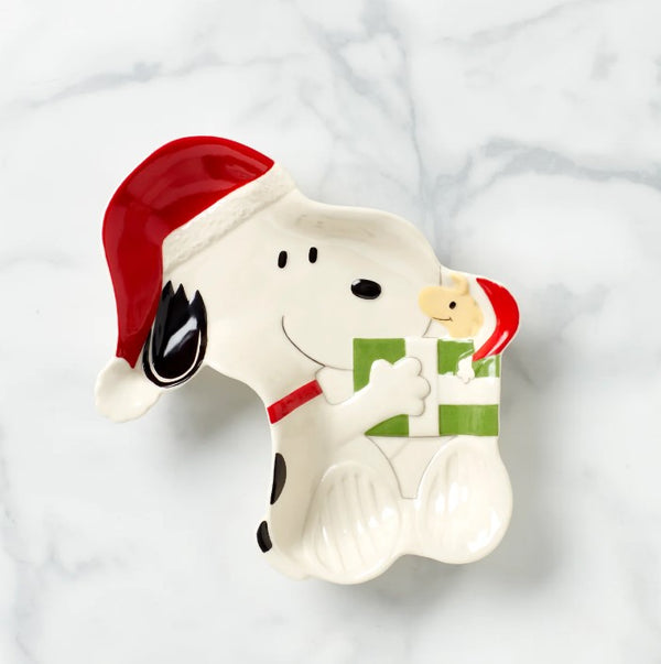 Lenox Snoopy Christmas Candy Dish