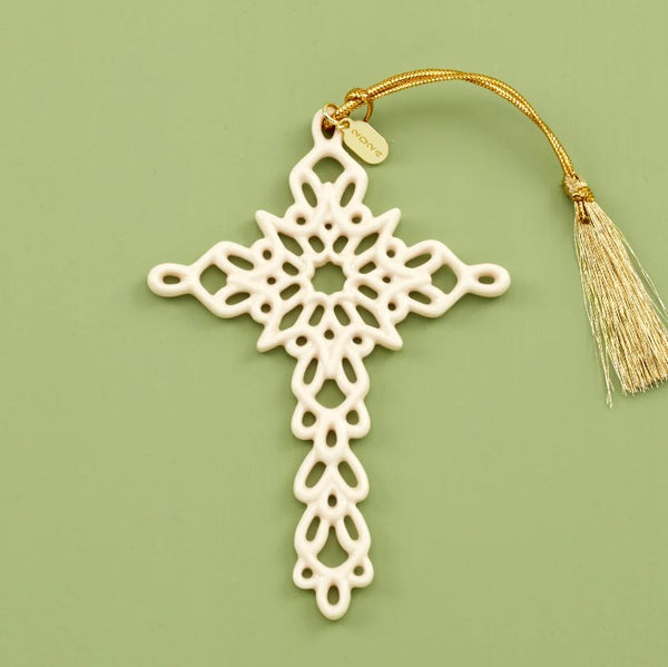 Lenox 2024 Snow Fantasies Cross Ornament