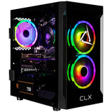 CLX SET Gaming Desktop - AMD Ryzen 7 5700X 3.4GHz 8-Core Processor, 16GB DDR4 3600 Memory, GeForce RTX 4060 Ti 16GB GDDR6 Graphics, 2TB NVMe M.2 SSD, WiFi, Black, Windows 11 Home 64-bit