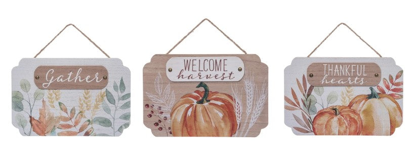 Transpac Watercolor Pumpkin Wall Decor