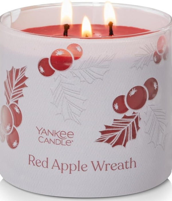 Yankee Candle Red Apple Wreath 3-Wick Candle