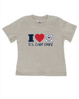 Coast Guard Toddler Short Sleeve T-Shirt - I Love CG