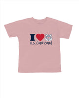 Coast Guard Toddler Short Sleeve T-Shirt - I Love CG