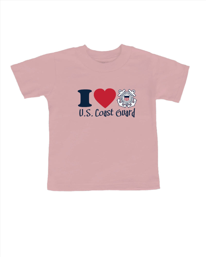 Coast Guard Toddler Short Sleeve T-Shirt - I Love CG