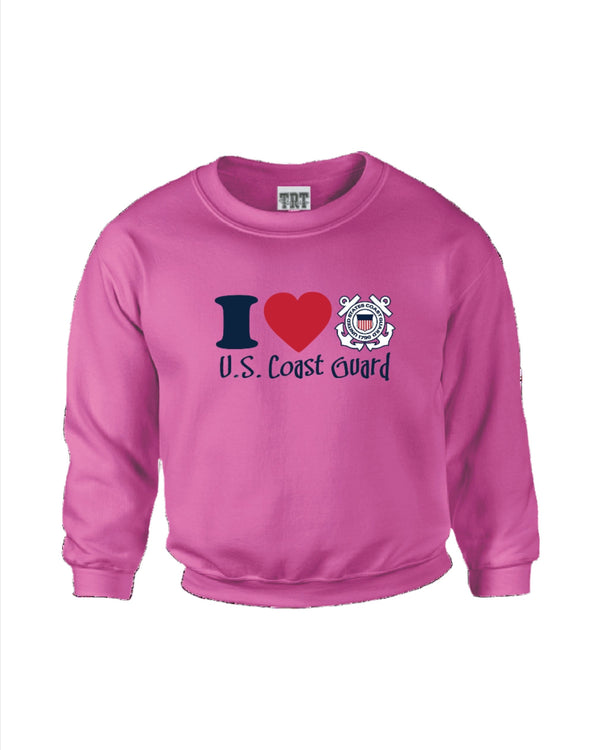 Coast Guard Infant Crewneck Sweatshirt - I Love CG