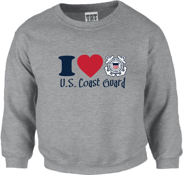 Coast Guard Infant Crewneck Sweatshirt - I Love CG