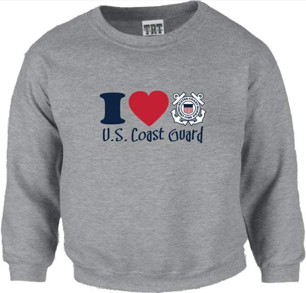 Coast Guard Toddler Crewneck Sweatshirt - I Love CG