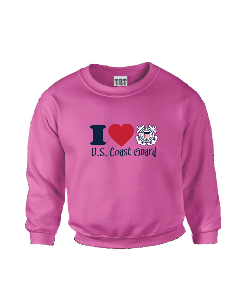 Coast Guard Toddler Crewneck Sweatshirt - I Love CG