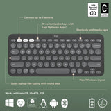 Logitech Pebble Keys 2 Slim TKL Wireless Scissor Keyboard for Windows, macOS, iPadOS, Chrome