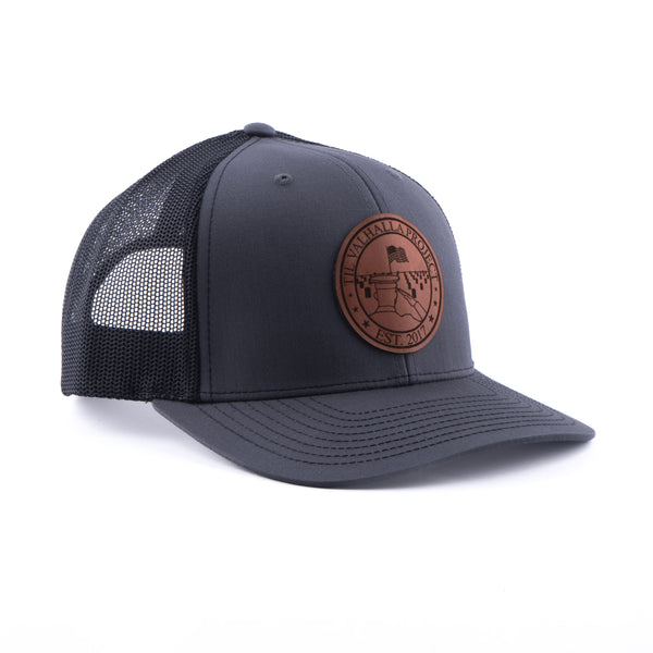 Til Valhalla Project Mens T.V.P. Logo Leather Patch Hat