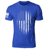 Til Valhalla Project Mens Distressed Flag Short Sleeve T-Shirt