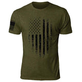 Til Valhalla Project Mens Distressed Flag Short Sleeve T-Shirt
