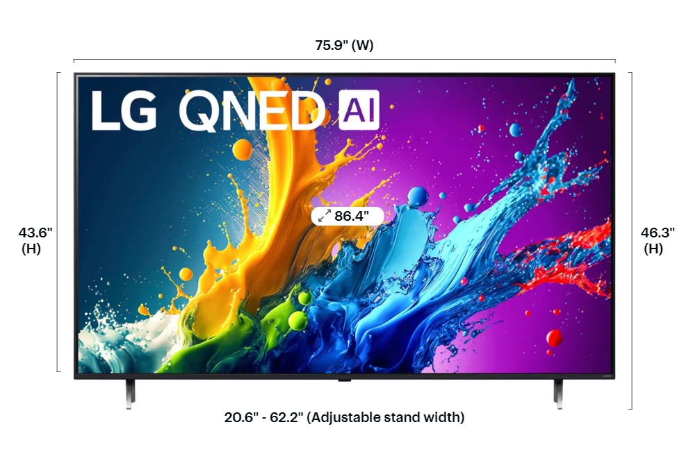 LG 86” Class 80 Series QNED 4K UHD Smart webOS TV