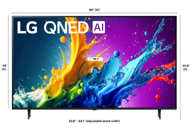 LG 75” Class 80 Series QNED 4K UHD Smart webOS TV