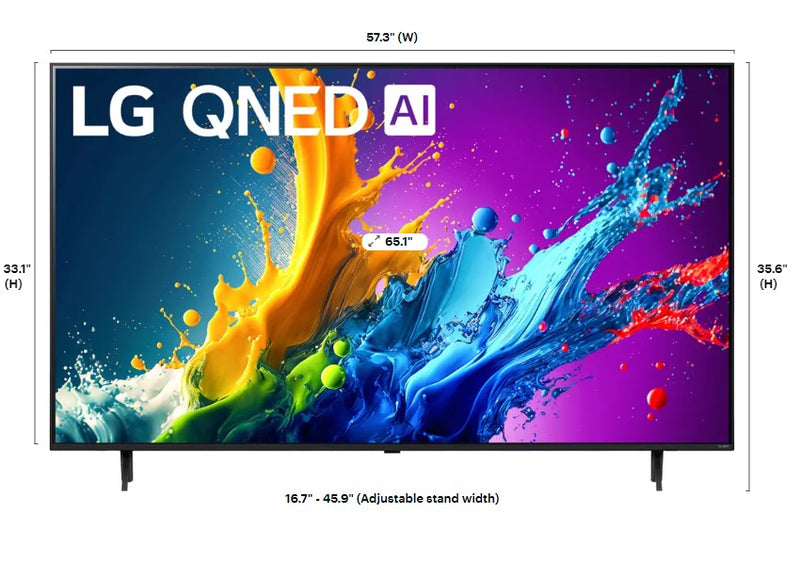 LG 65” Class 80 Series QNED 4K UHD Smart webOS TV