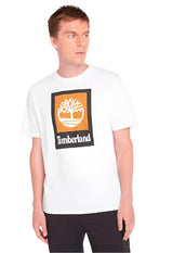 Timberland Men's Square Stack Logo Short Sleeve T-Shirt