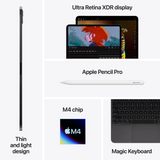 Apple 11-Inch iPad Pro M4  WiFi + Cellular 2TB with Nano-Texture Glass - Space Black