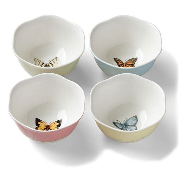 Lenox Butterfly Meadow Dessert Bowl - 4pc Set