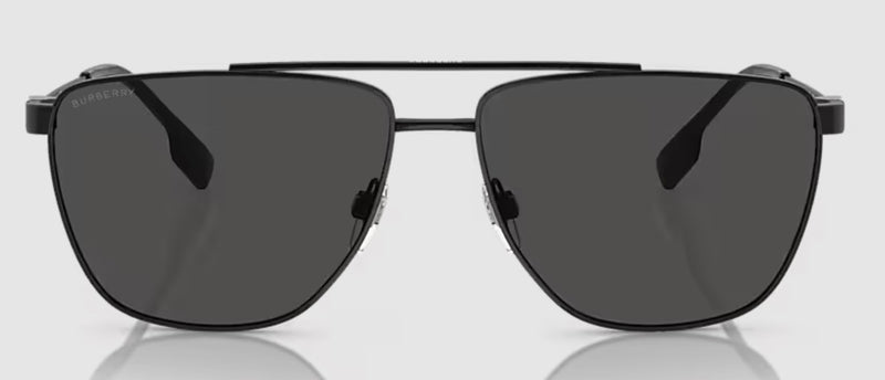 Burberry Mens BE3141 Blaine Sunglasses - Black/Dark Grey