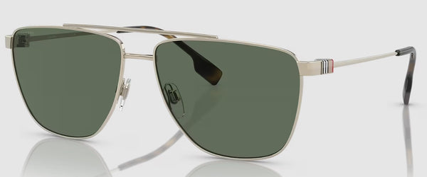 Burberry Mens BE3141 Blaine Sunglasses - Light Gold/Dark Green