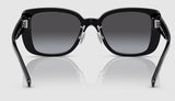 Coach Women's CD472 Square Polarized Sunglasses - Black/Grey Gradient