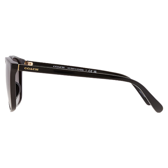 Coach Womens Non-Polarized Square Sunglasses - Black/Grey Gradient