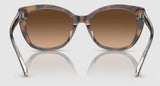 Coach Womens CH566 Polarized Sunglasses - Tortoise Beige/Brown Gradient