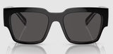 Dolce & Gabbana Mens Square DG6184 Polarized Sunglasses - Black/Dark Grey