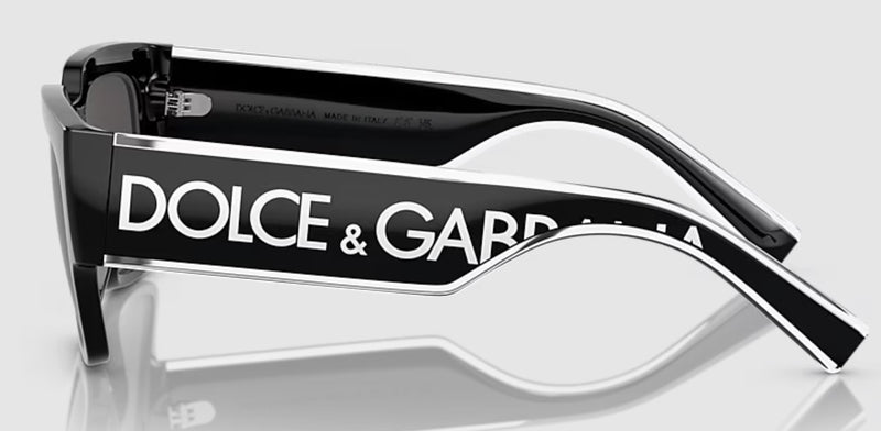 Dolce & Gabbana Mens Square DG6184 Polarized Sunglasses - Black/Dark Grey