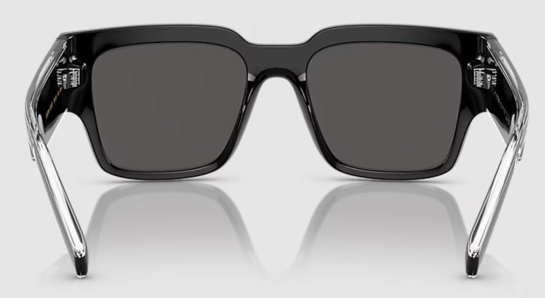 Dolce & Gabbana Mens Square DG6184 Polarized Sunglasses - Black/Dark Grey