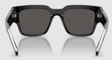 Dolce & Gabbana Mens Square DG6184 Polarized Sunglasses - Black/Dark Grey