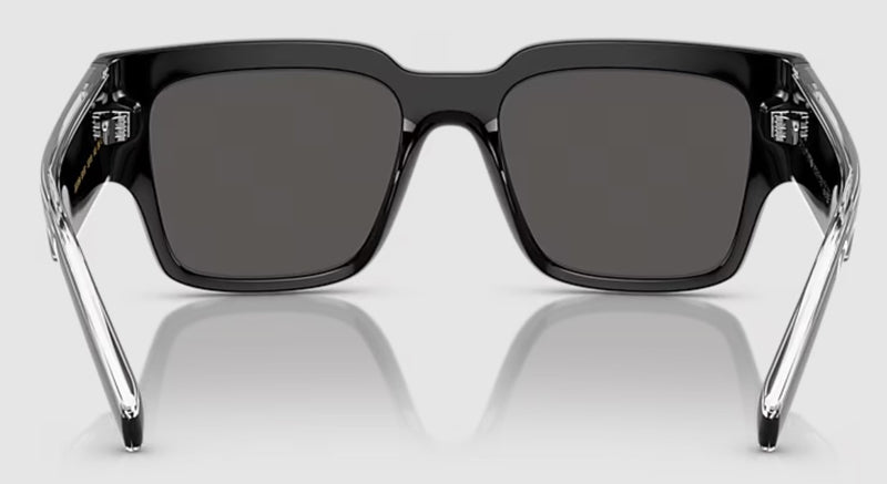 Dolce & Gabbana Mens Square DG6184 Polarized Sunglasses - Black/Dark Grey