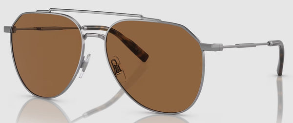 Dolce & Gabbana Mens DG2296 Non Polarized - Gunmetal/Brown