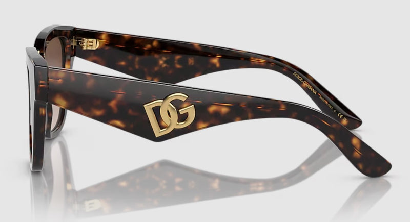 Dolce & Gabbana Womens DG4437 Sunglasses - Havana/Brown Gradient
