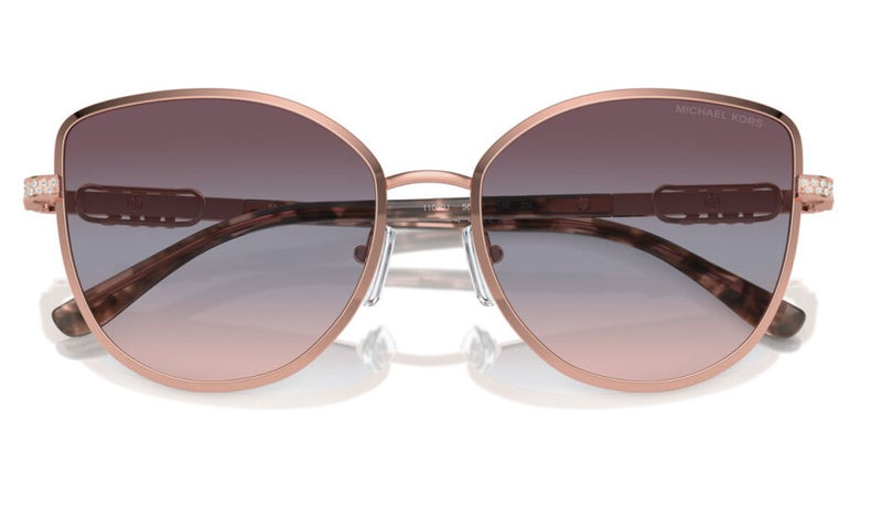 Michael Kors Womens Catalonia MK1144B Sunglasses - Rose Gold/Navy To Pink Gradient