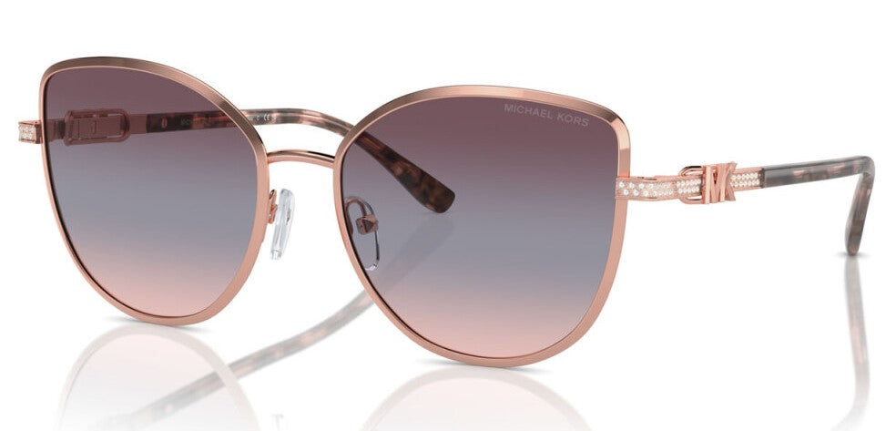 Michael Kors Womens Catalonia MK1144B Sunglasses - Rose Gold/Navy To Pink Gradient