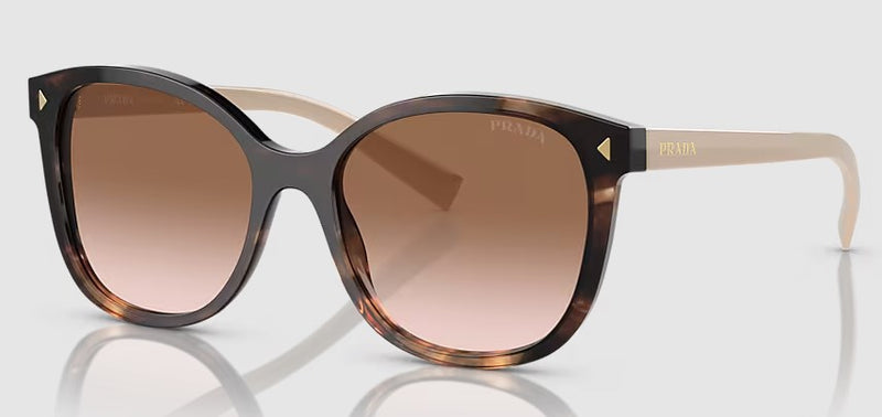 Prada Women's PR 22ZS Polarized Sunglasses - Caramel Tortoise/Brown Gradient