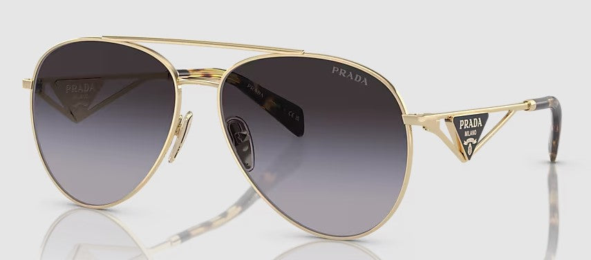 Prada Women's PR 73ZS Polarized Sunglasses - Pale Gold/Grey Gradient