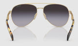 Prada Women's PR 73ZS Polarized Sunglasses - Pale Gold/Grey Gradient