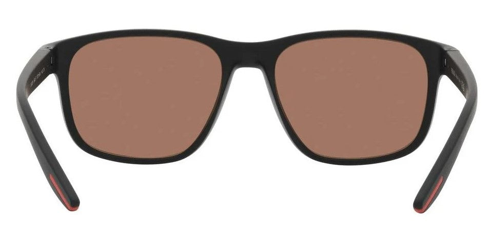 Prada Men's Linea Rossa Polarized Sunglasses - Black Rubber/Brown Tuning