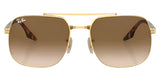 Ray-Ban RB3699 Polarized Sunglasses - Arista Gold/Brown Clear Gradient